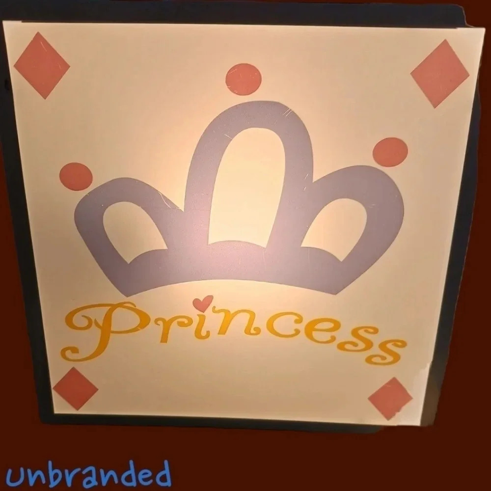 Princess metal shadow box light lamp